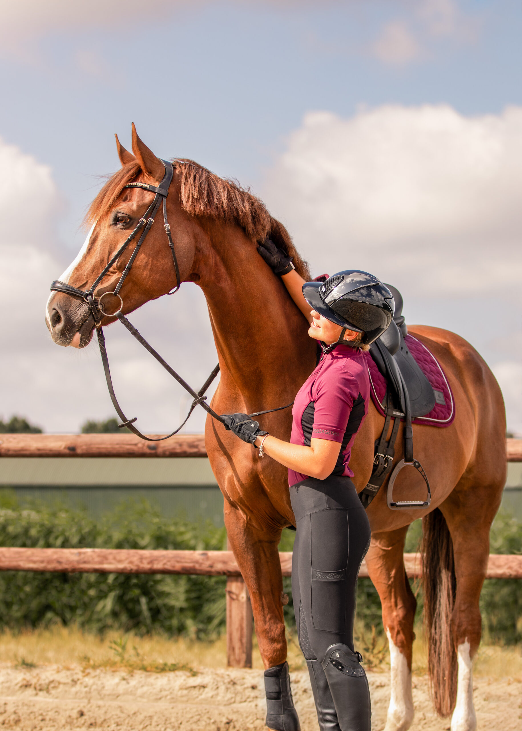 Fotoshoot met paard in rijbak